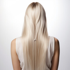 Obraz premium hair. the girl's hair. young woman. beautiful hair. The brunette. blonde. long hair. straight. curls.