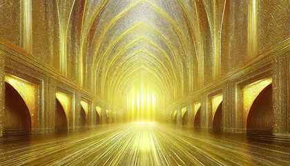 黄金の宮殿　AI画像　ジェネレーティブAI　　　

