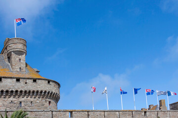 Schloss Saint Malo, Bretagne - obrazy, fototapety, plakaty