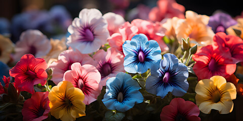 Close up of Colorful Flowers in The Forest