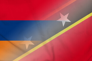 Armenia and Saint Kitts and Nevis national flag transborder relations KNA ARM