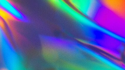 Iridescent foil rainbow gritty noise background - obrazy, fototapety, plakaty