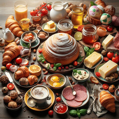 Breakfast, food, chocolate, market, sweet, dessert, delicious, fruit, brown, restaurant, fresh, snack, candy, meal, buffet, tasty, salad, cheese, healthy, breakfast, cuisine, plate, sugar, traditional