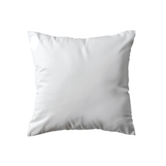 Elegant White Satin Cushion on Neutral Background