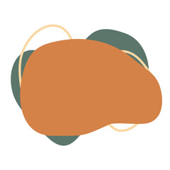 Organic Shape Blank Banner Vector 