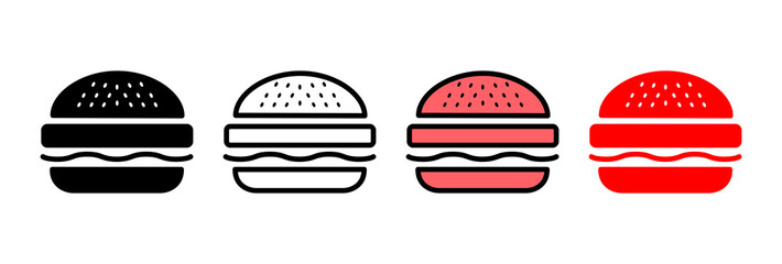 Burger icon vector illustration. burger sign and symbol. hamburger