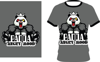 PANDA ANGRY MOOD T-SHIRT DESIGN