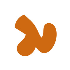 Mustard orange abstract shape vector 