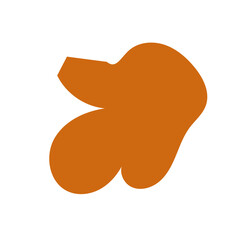Mustard orange abstract shape vector 