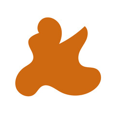 Mustard orange abstract shape vector 