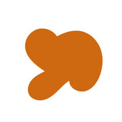 Mustard orange abstract shape vector 
