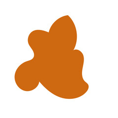 Mustard orange abstract shape vector 