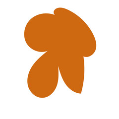 Mustard orange abstract shape vector 