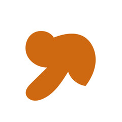 Mustard orange abstract shape vector 