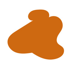 Mustard orange abstract shape vector 