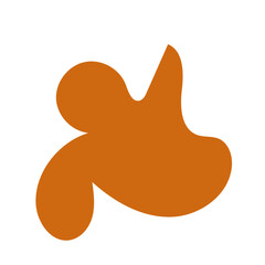Mustard orange abstract shape vector 