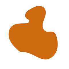 Mustard orange abstract shape vector 