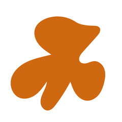 Mustard orange abstract shape vector 
