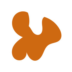 Mustard orange abstract shape vector 