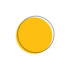 yellow circle on white background illustration
