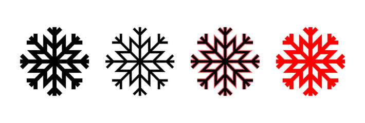 Obraz premium Snow icon vector illustration. snowflake sign and symbol