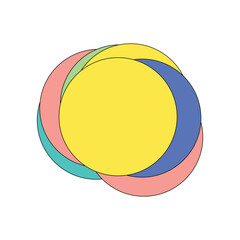 colorful circles on white background