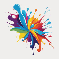 abstract colorful background, colorful paint splash
