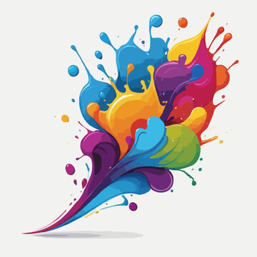 abstract colorful background, colorful paint splash
