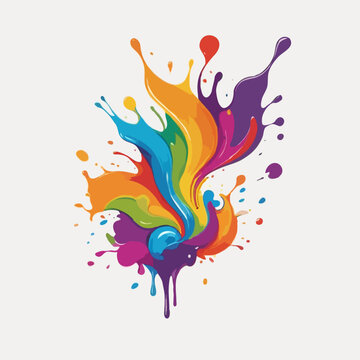 abstract colorful background, colorful paint splash