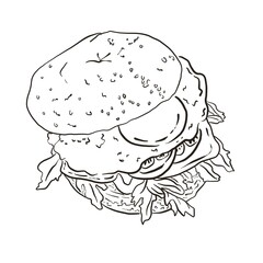 Cake illustration icons images drawing artline dessert