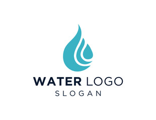 The logo design is about Water and was created using the Corel Draw 2018 application with a white background.