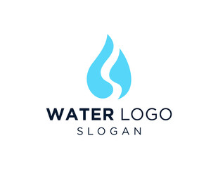 The logo design is about Water and was created using the Corel Draw 2018 application with a white background.