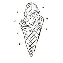 Ice cream food illustration icons images drawing 