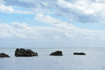 clouds over the ocean