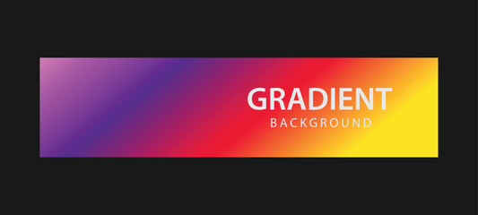 Vibrant gradient color horizontal banner template background