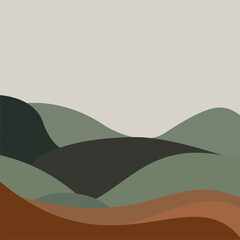 landscape with mountains illustration creative design beautiful art wallpaper design background