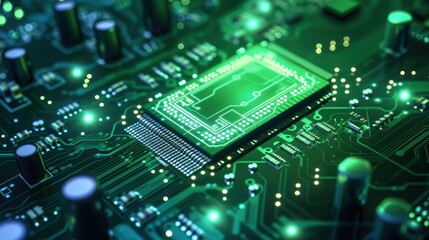Fototapeta premium circuit board, electronic circuit board close up.