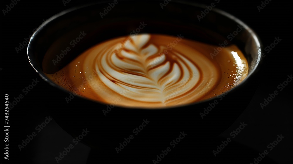 Poster coffee latte art : generative ai