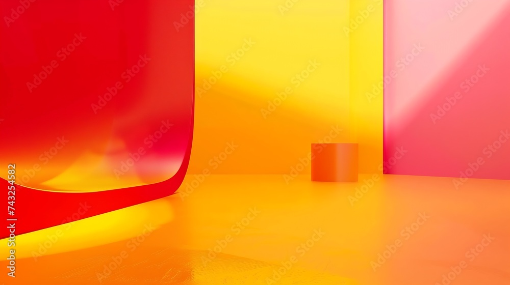 Poster yellow orange red abstract background gradient light bright colorfull background with space for desi