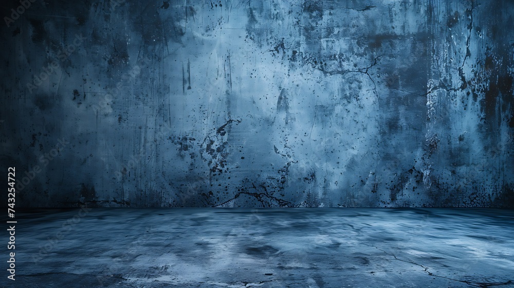 Poster dark grunge background black blue abstract rough background with space for design toned concrete wal