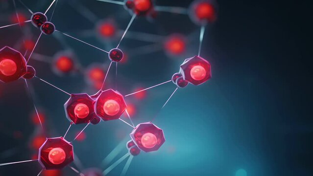molecule or atom, Abstract structure for Science or medical background, 3d illustration, science, atom, abstract, chemistry, structure, blue, chemical, background
