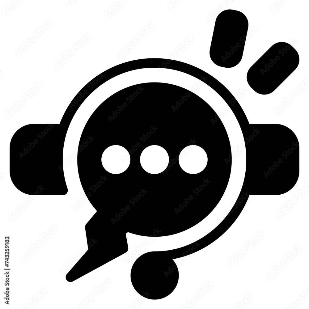 Poster call center icon