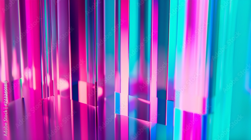 Poster Pink magenta purple blue teal green abstract background Line Space for design Bright Color gradient Modern Elegant Glow sparkle glitter glossy shiny Web banner Long Wide Website header : Generative AI