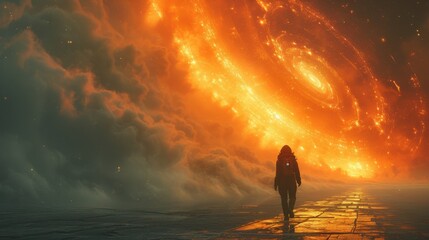 A time travel concept illustration or stopping time. 