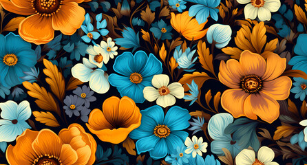 a colorful floral pattern