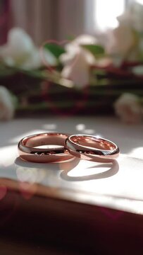 video template for wedding greeting, video for reels wedding notification, video wedding for moblie phone, video wedding rings luxury gold and diamods