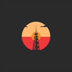 Simple icon art, vector logo of high signals