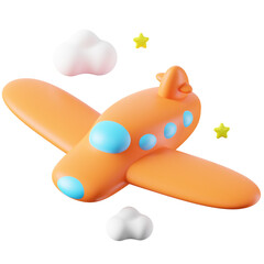 3D Icon Airplane Illustration