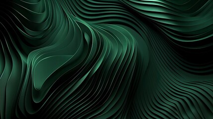 Modern black Green abstract background. Minimal. Color gradient. Dark. Web banner. Geometric shape. 3d effect. Lines stripes triangles. Design. Futuristic. Cut paper or metal effect - generative ai