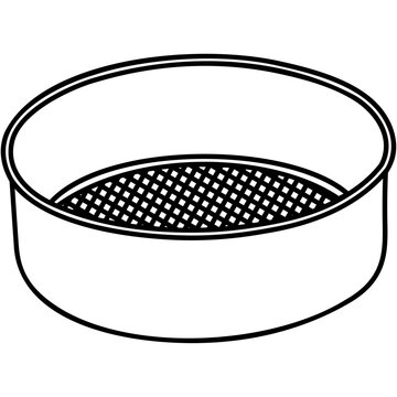black and white sieve clip art preview